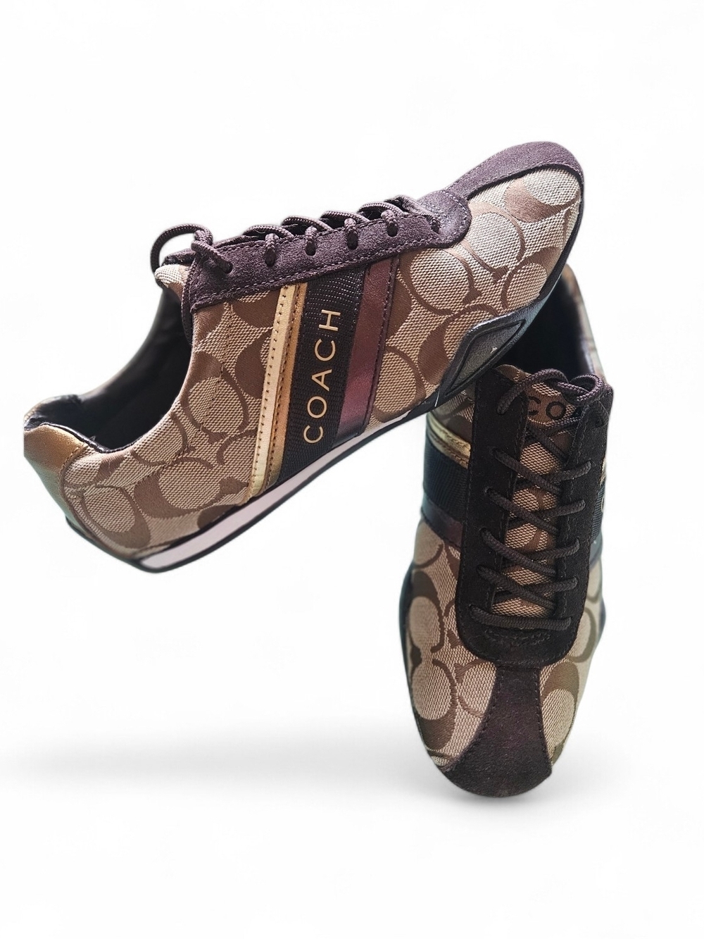 Coach Jayme Signature Low-Top Sneakers – Classic Designer Style Size 6M - Picture 3 of 8
